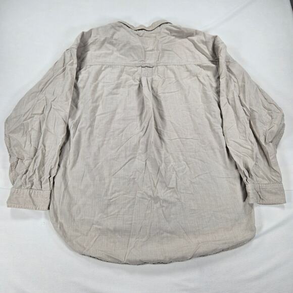 Vintage Lee Sport Utah Jazz Long Sleeve Tan Button Up Shirt Men's Size XL - Picture 6 of 6